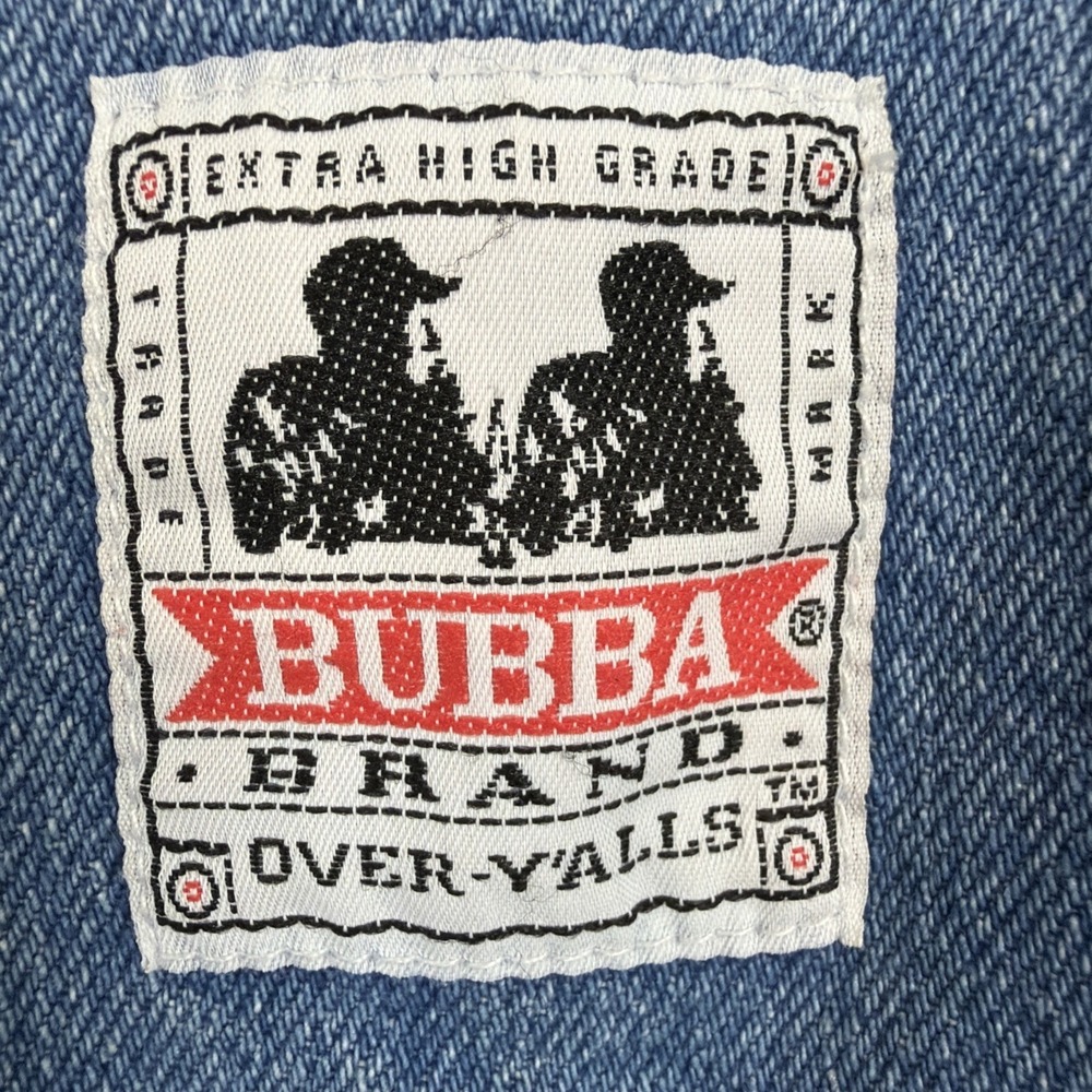 Vintage Bubba Denim Womens Small (28-32) Blue Jean Overall Shorts Bib Overalls - Picture 3 of 15